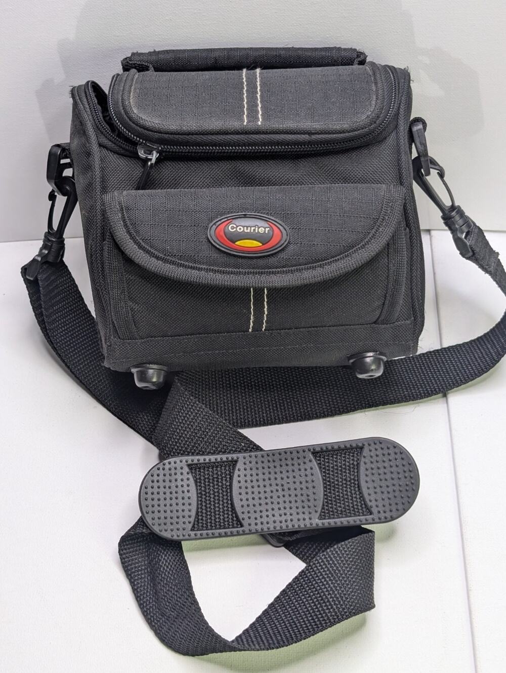 Courier Camera Bag Padded Shoulder Case BlackAdjustable Divider Strap Compact